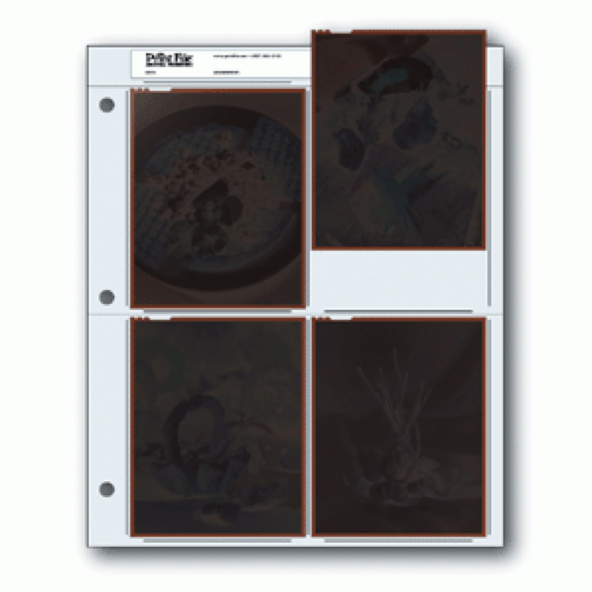 Print File 4" X 5" Negative Pages